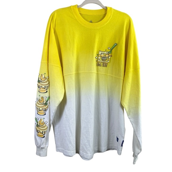 Spirit Jersey WDW Disney Eats Women’s Pineapple Swirl Design Shirt Top Sz L - Picture 1 of 15